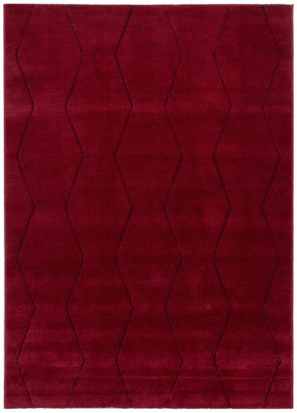 Denver Red Antrasit Hand-Carved Turkish Polypropylene Rug 160x230cm for vibrant kids playroom.