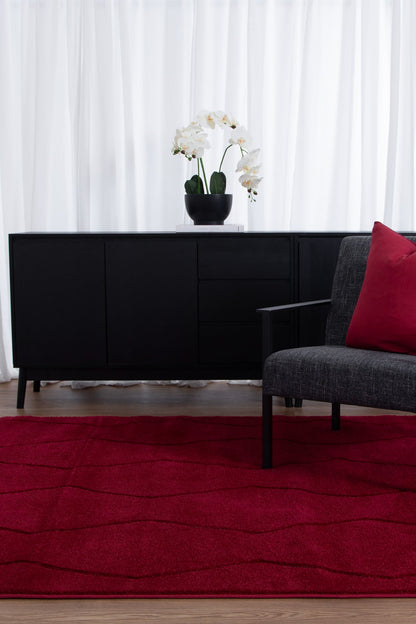 Denver Red Antrasit Turkish Rug 160x230cmâ€”a vibrant, hand-carved polypropylene rug perfect for kids rooms.