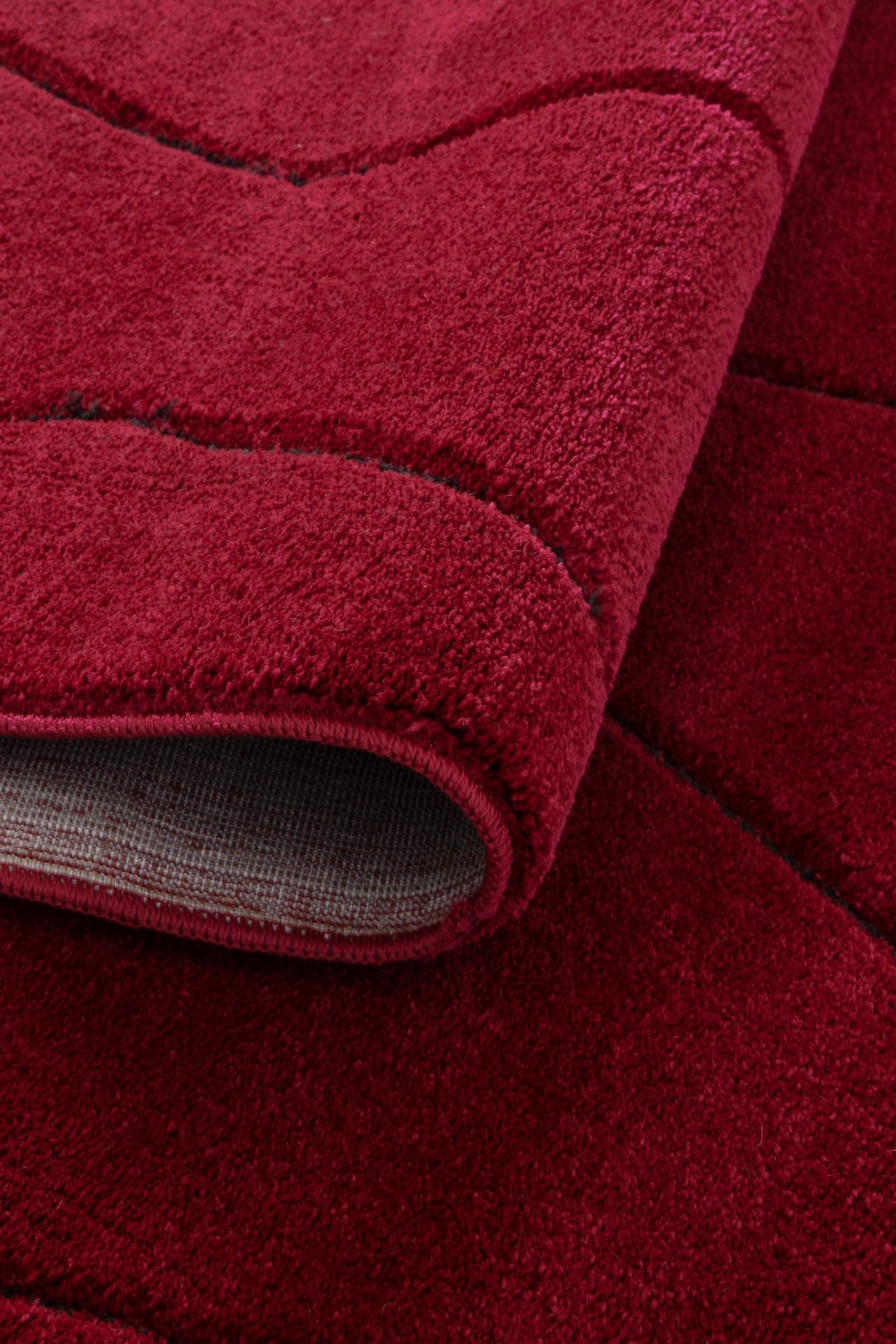 Hand-carved Denver Red Antrasit Turkish Rug ideal for kids rooms, measuring 160x230cm.