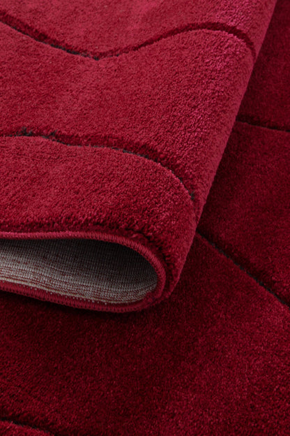 Hand-carved Denver Red Antrasit Turkish Rug ideal for kids rooms, measuring 160x230cm.