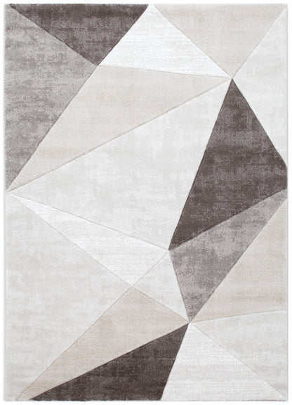Denver Ivory Brown Area Rug 160x230cm, perfect for kids room with playful pattern.