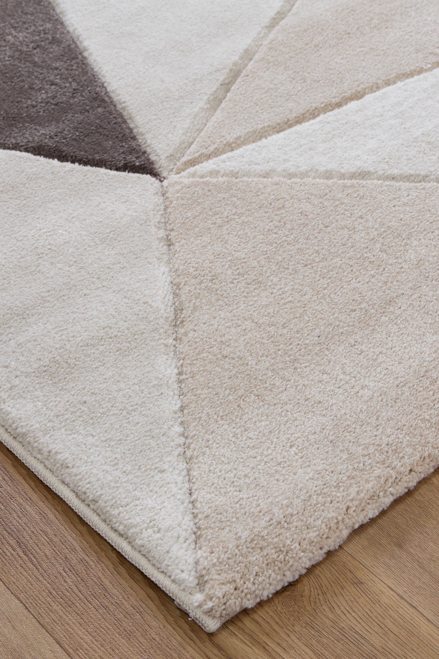 Denver Ivory Brown Patterned Area Rug 160x230cm | Soft, durable rug for kids playrooms with whimsical design.