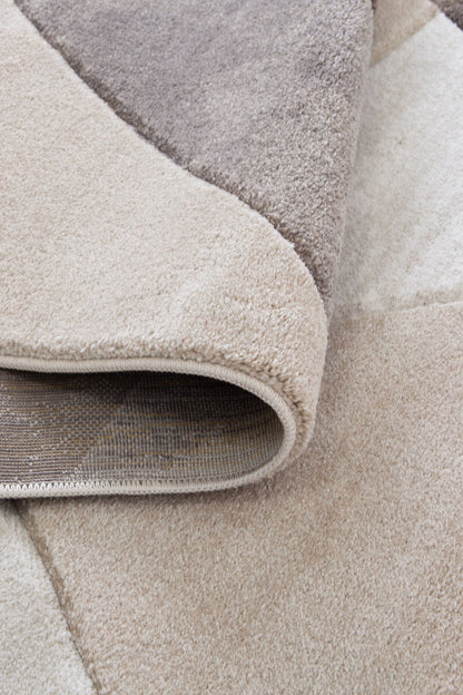 Denver Ivory Brown Patterned Area Rug 160x230cm, ideal for cozy, playful childrens rooms with durable design.