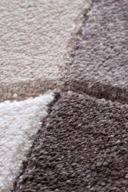 Denver Ivory Brown Patterned Rug, 160x230cm, ideal for adding playful charm to kids room.
