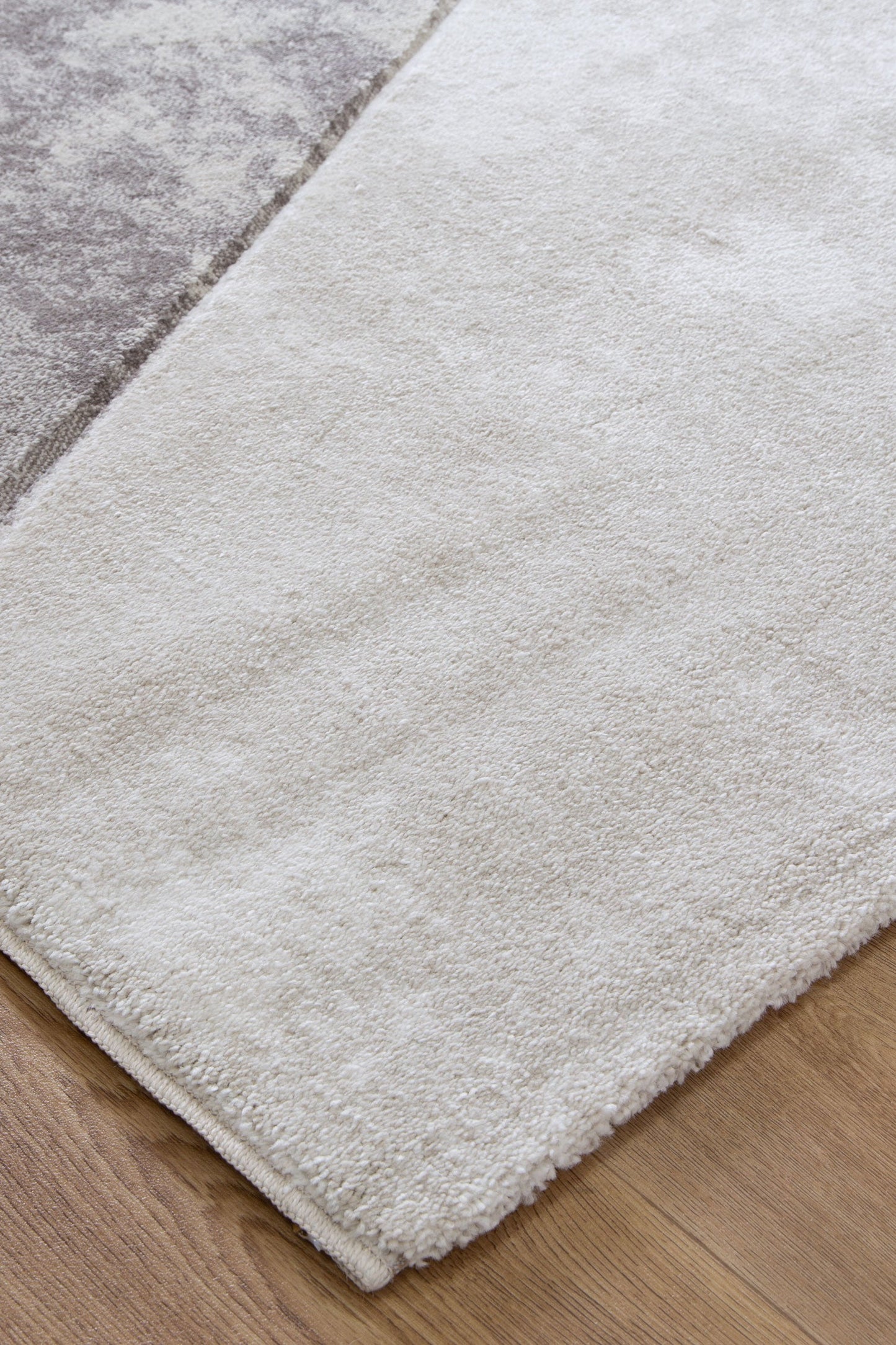 Denver Ivory & Brown Area Rug | Soft plush rug with hand-carved design for kids playrooms.