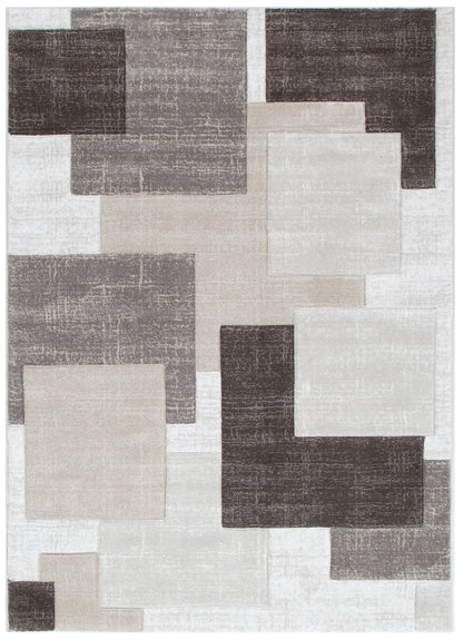 Denver Ivory Brown Kids Rug - playful hand-carved design, durable Polypropylene, perfect for childrens room.