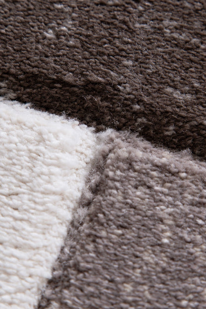 Denver Ivory Brown Kids Rug 160x230, Hand-Carved Polypropylene, ideal for cozy kids room decor.