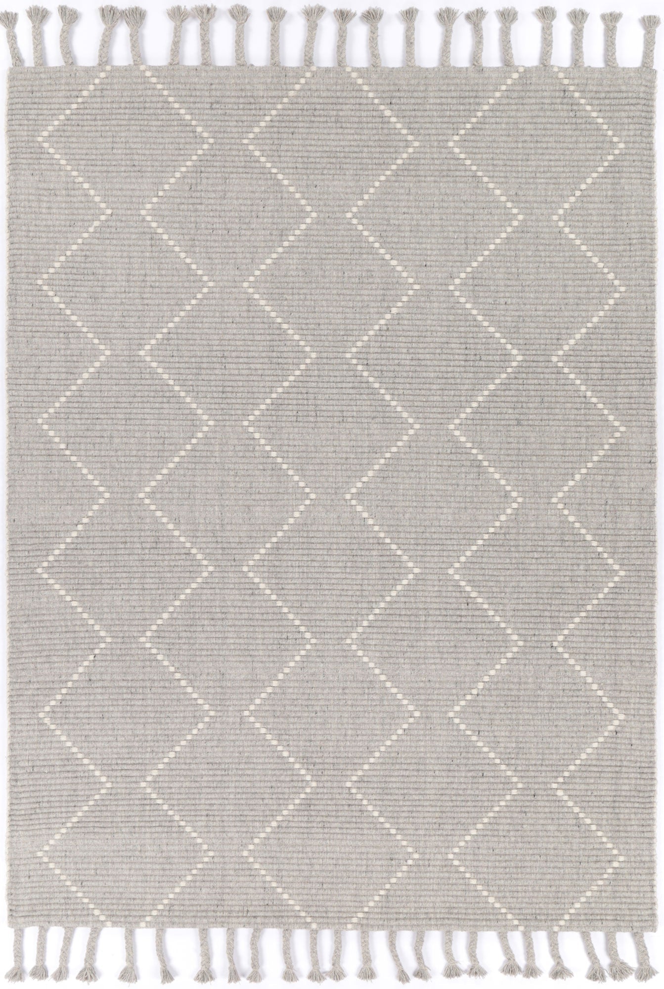 Kids grey tribal rug featuring wool blend, Goa D2 design in (160x230cm) size for homes.