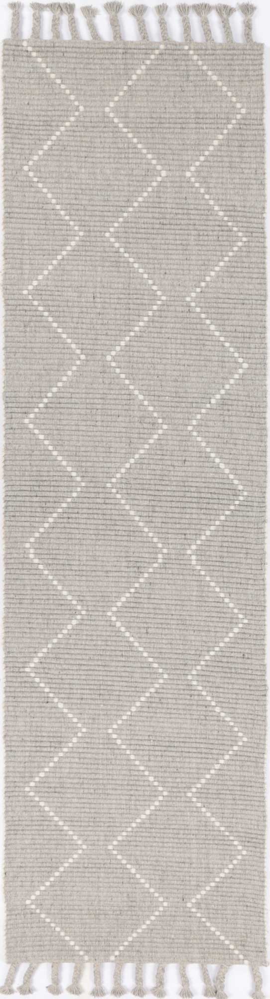 Kids grey tribal rug with wool blend featuring Goa D2 design (160x230cm) for childrens rooms.