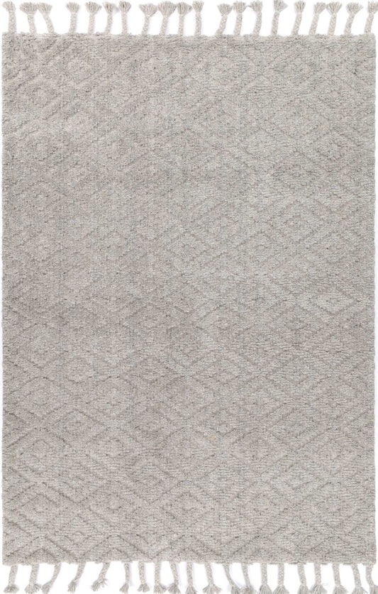 Grey Tribal Wool Blend Area Rug, 160x230cm, perfect for kids room dÃ©cor.
