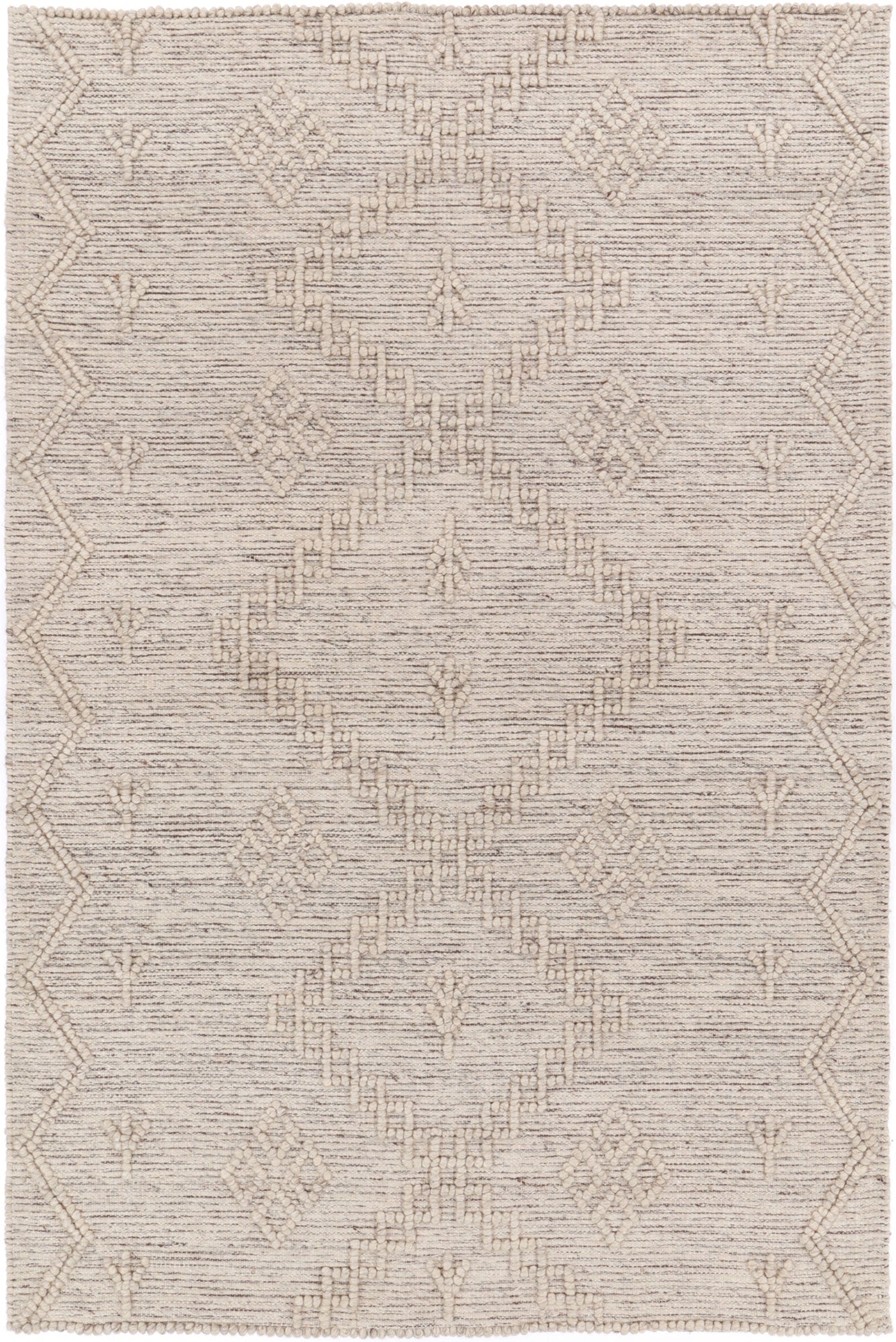 Goa D5 ASH Tribal Geometric Wool Blend Rug, 160x230cm, perfect for childrens playroom decor.