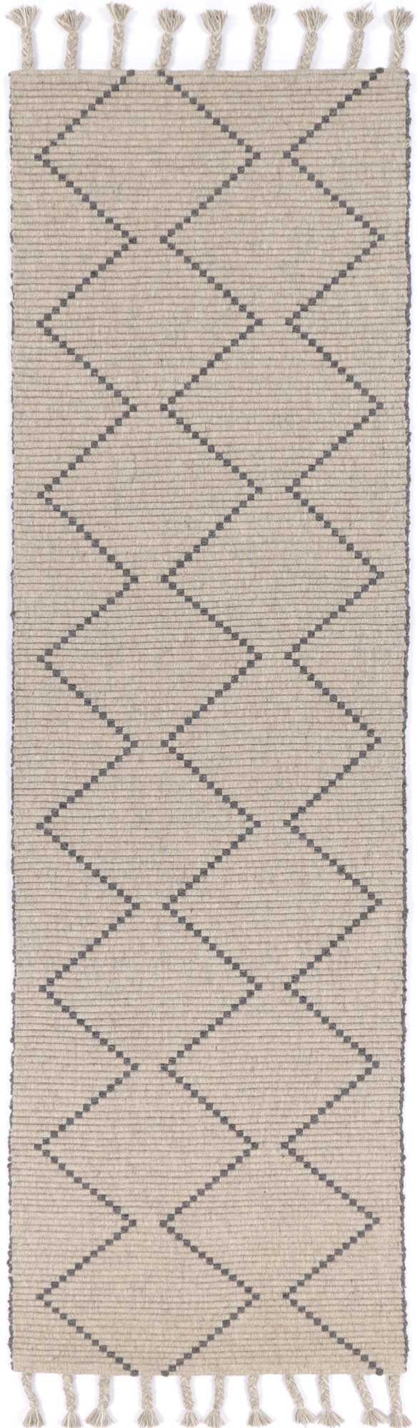 Tribal geometric kids rug, 200x290cm hand-tufted from wool blend, perfect for playrooms.