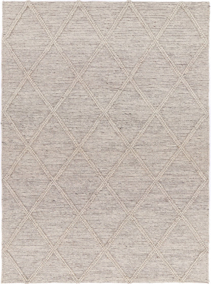 Kids tribal geometric cream wool rug, 200x290cm, vibrant design for playful decor.