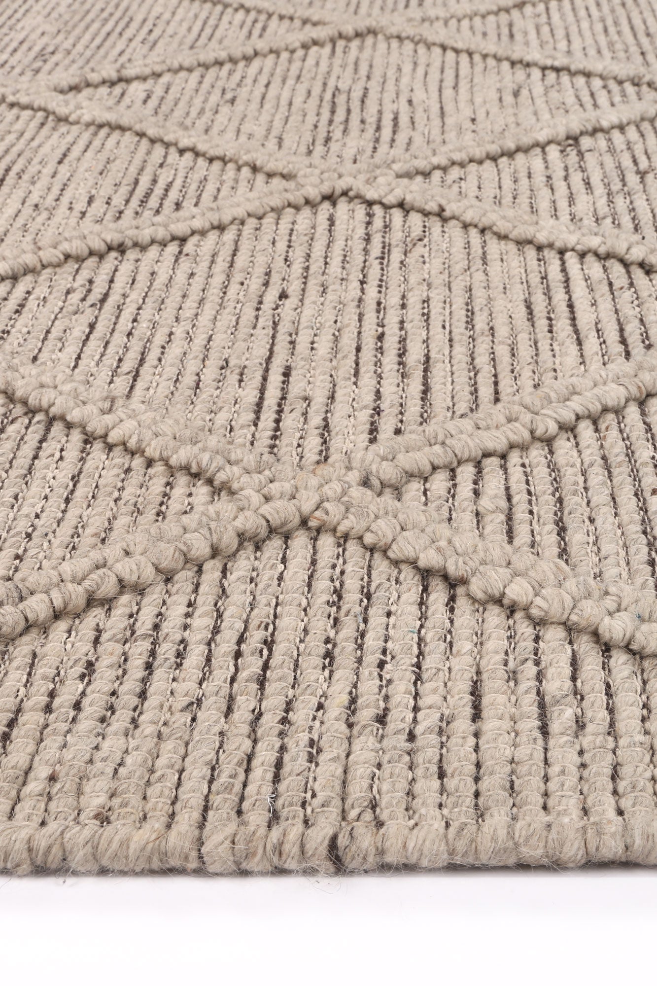 Tribal geometric cream rug, 200x290cm, in soft wool blend, perfect for childrens playrooms.