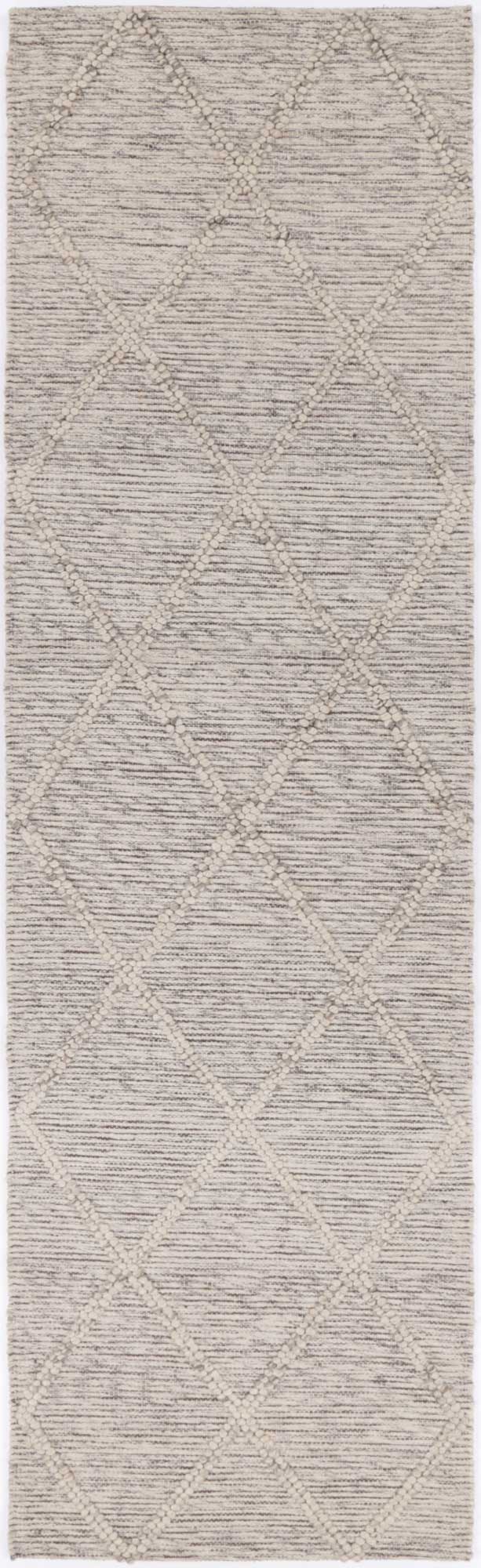 Kid-friendly Tribal Geometric Wool Blend Rug in Cream, 200x290cm, adds cozy style to playrooms.