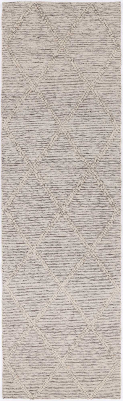 Kid-friendly Tribal Geometric Wool Blend Rug in Cream, 200x290cm, adds cozy style to playrooms.