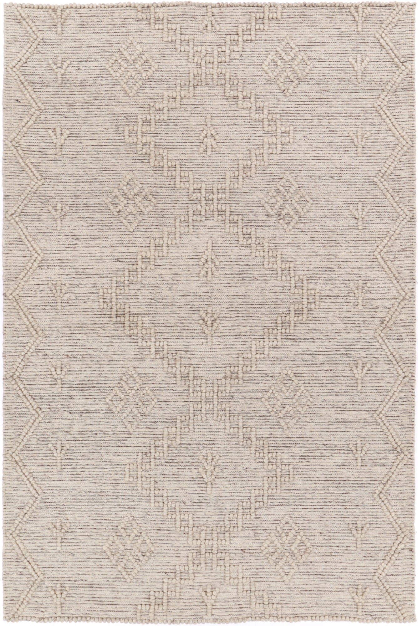 Colorful tribal wool blend rug for kids rooms, 200x290 size without tassels.