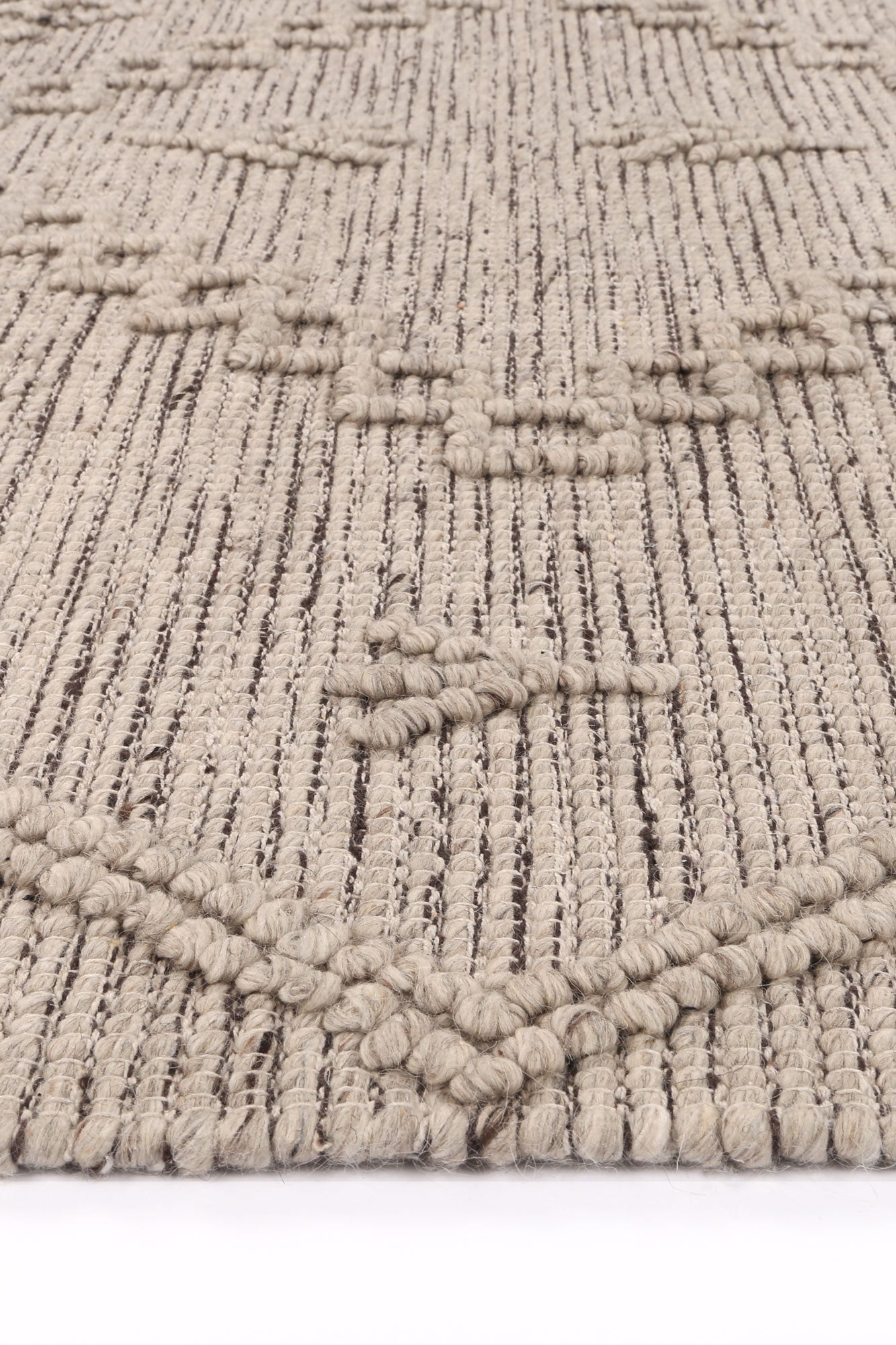 Colorful tribal wool rug for kids room with no tassels, size 200x290, playful design.