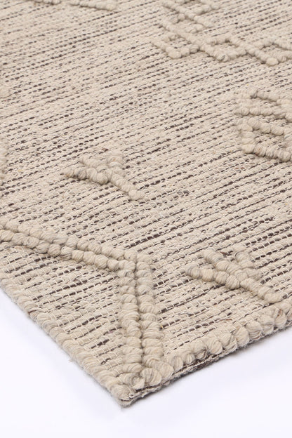 Colorful tribal wool blend rug for kids rooms, size 200x290, tassel-free design for safety.
