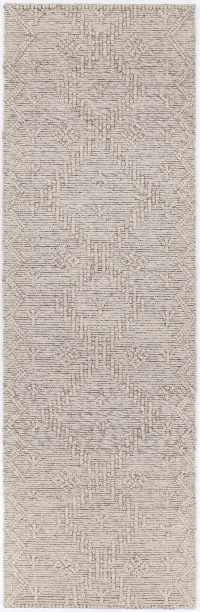 Colorful tribal wool blend rug for kids rooms, Goa design, 200x290 size, tassel-free.