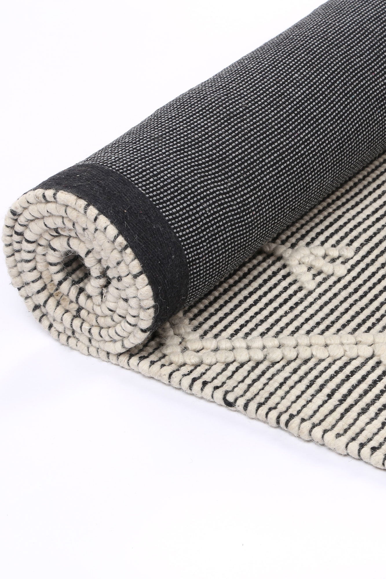 Goa Cream Tribal Wool Blend Rug 200x290cm ideal for kids room, soft and durable.