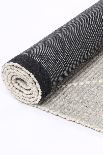 Grey Tribal Wool Blend Rug 240x330cm, ideal for adding playful touch to kids rooms.