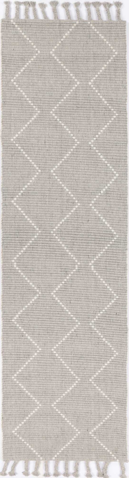 Gray Tribal Wool Blend Area Rug ideal for childrens room, 300x400 cm size.
