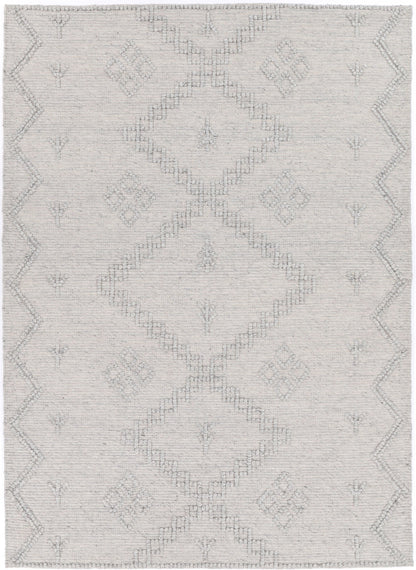 Kids tribal wool area rug, 300x400 size, featuring grey geometric pattern for playful decor.