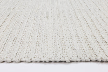 White wool blend tribal rug 160x230cm, ideal for childrens room decor with tribal design.