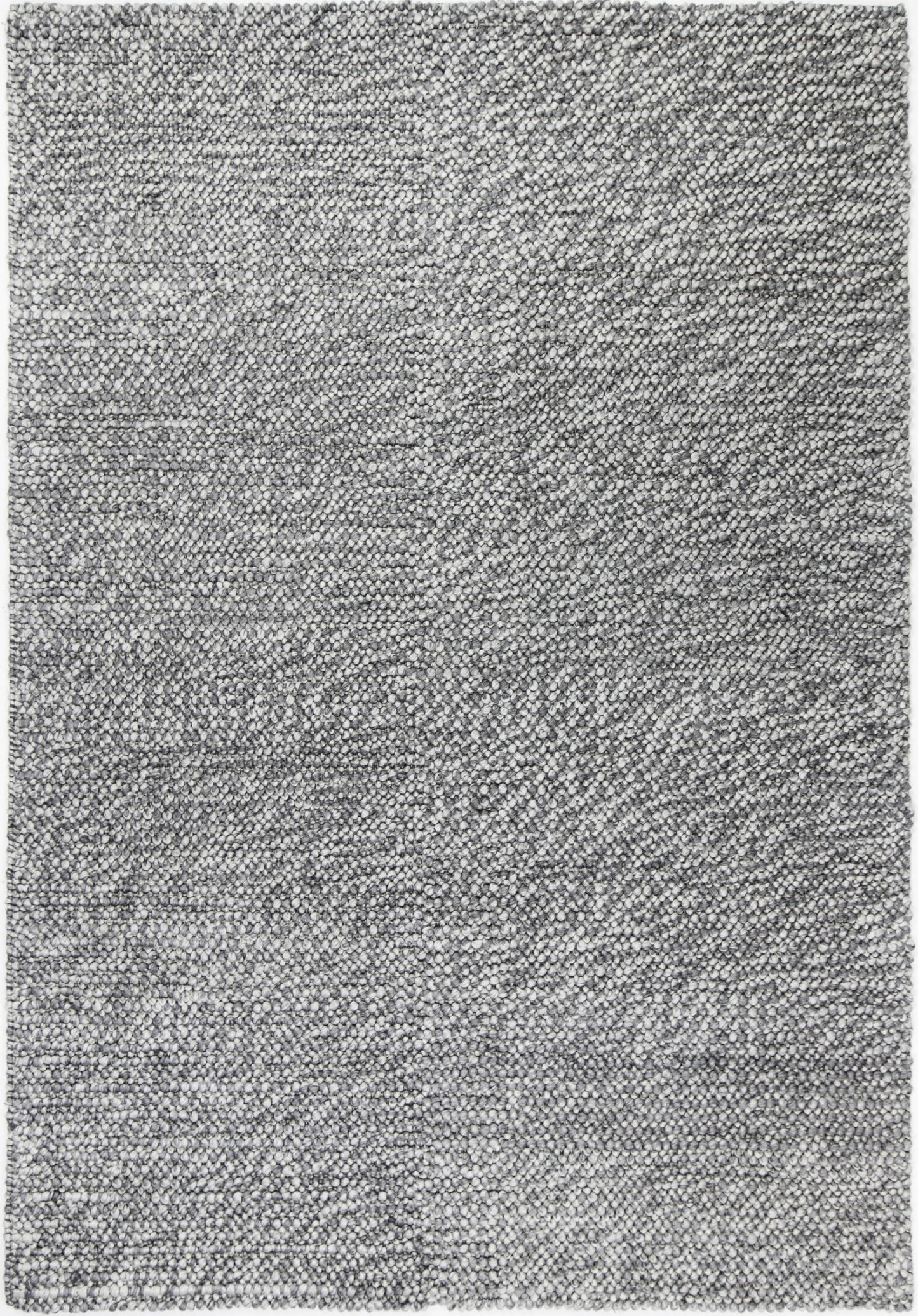 Harlow textured wool-blend tribal rug in charcoal, ideal for childrens rooms, 200x290cm size.