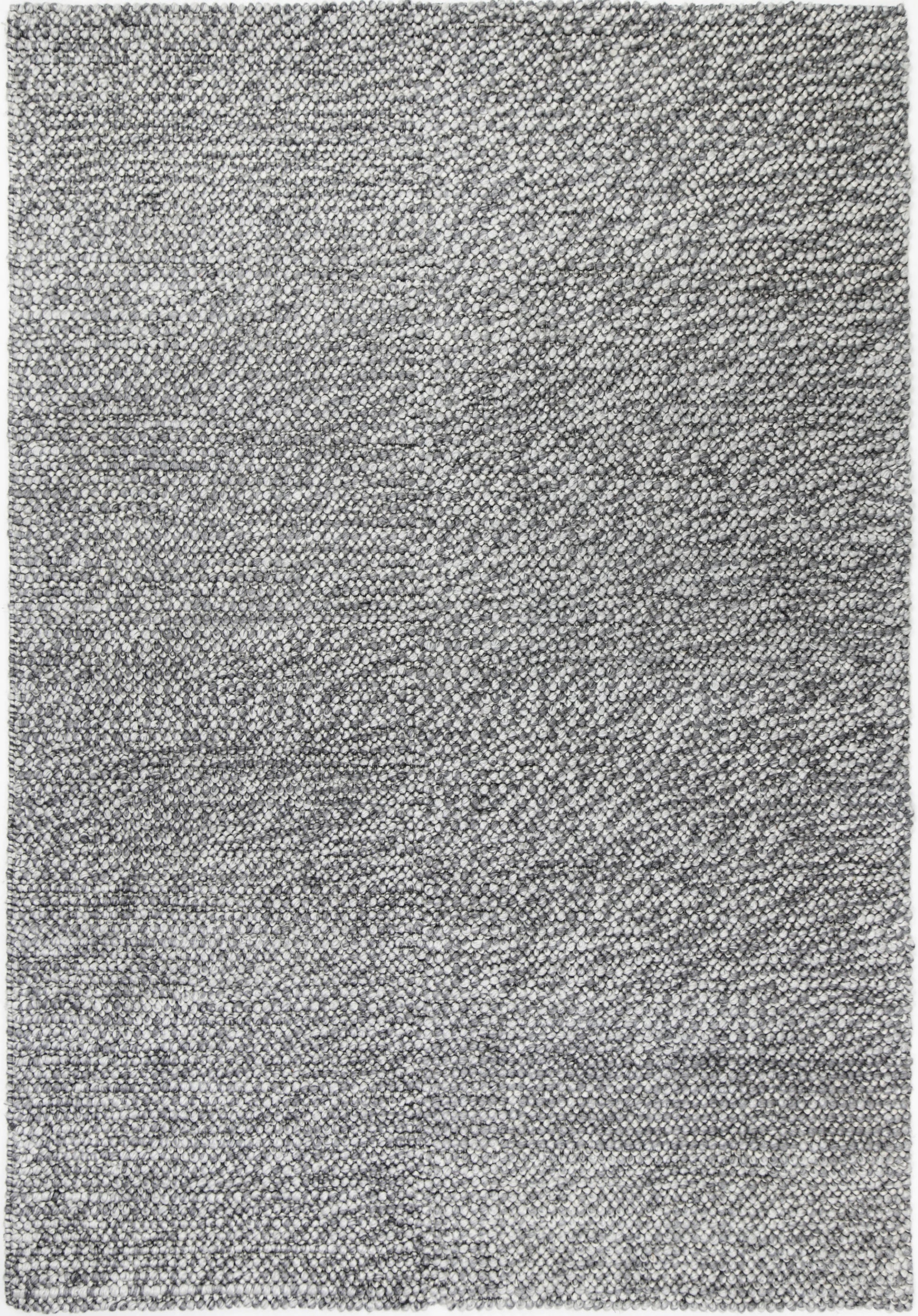 Harlow textured wool-blend tribal rug in charcoal, ideal for childrens rooms, 200x290cm size.
