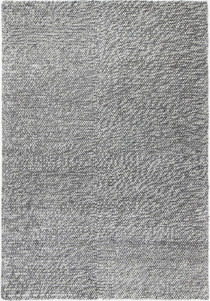 Harlow textured wool-blend tribal rug in charcoal, ideal for childrens rooms, 200x290cm size.