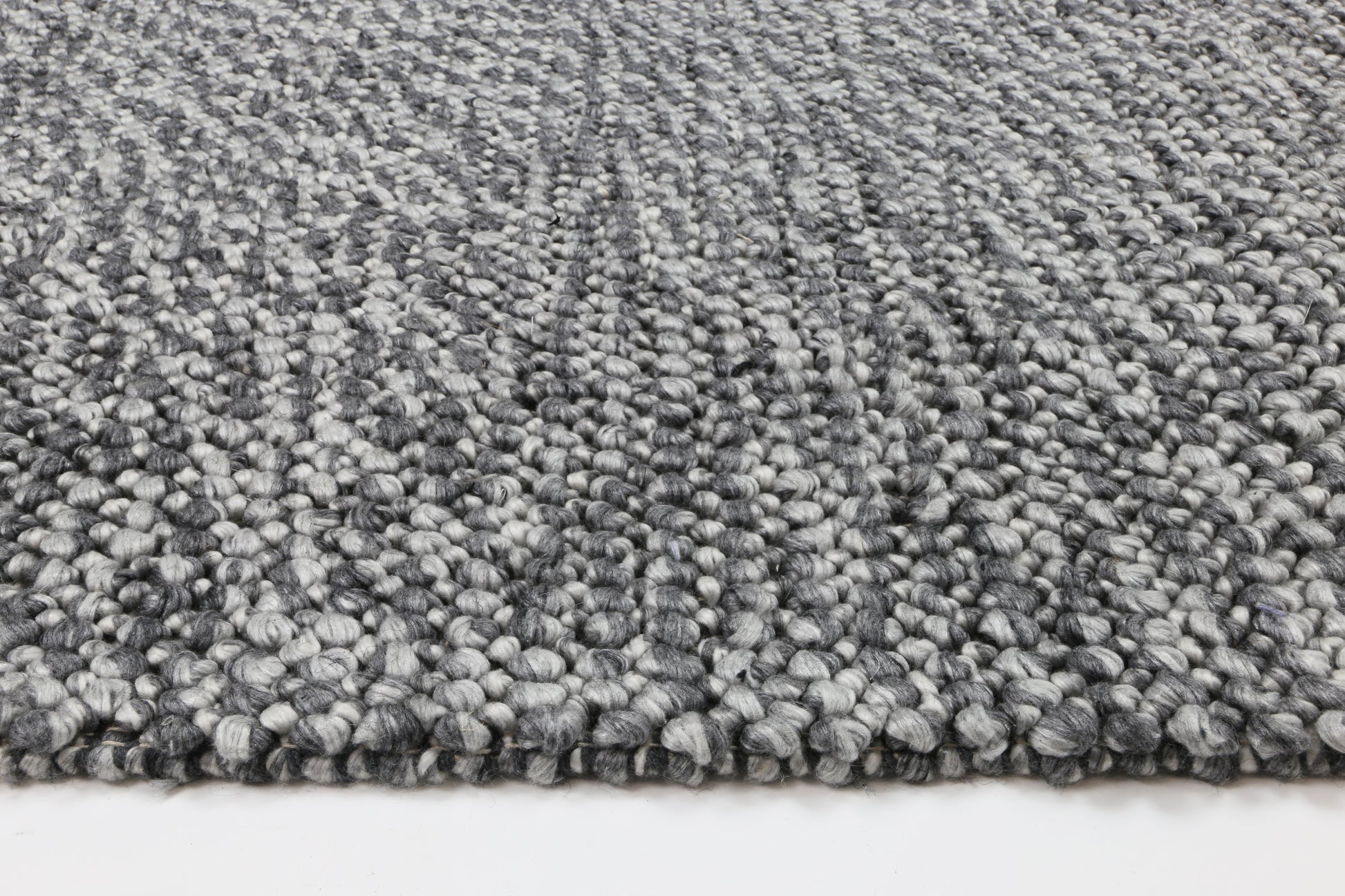 Charcoal tribal rug with wool blend texture, size 200x290cm, ideal for kids playrooms and bedrooms.
