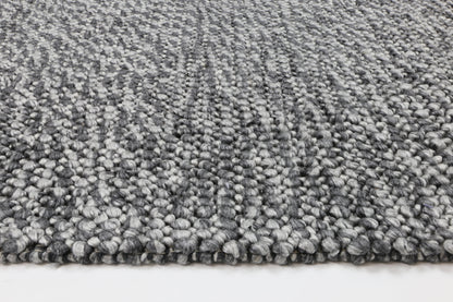 Charcoal tribal rug with wool blend texture, size 200x290cm, ideal for kids playrooms and bedrooms.