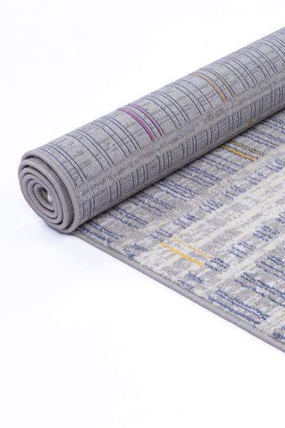 Inca Grey Geometric Rug adds tribal charm to kids room; 160x230cm, perfect for play areas.
