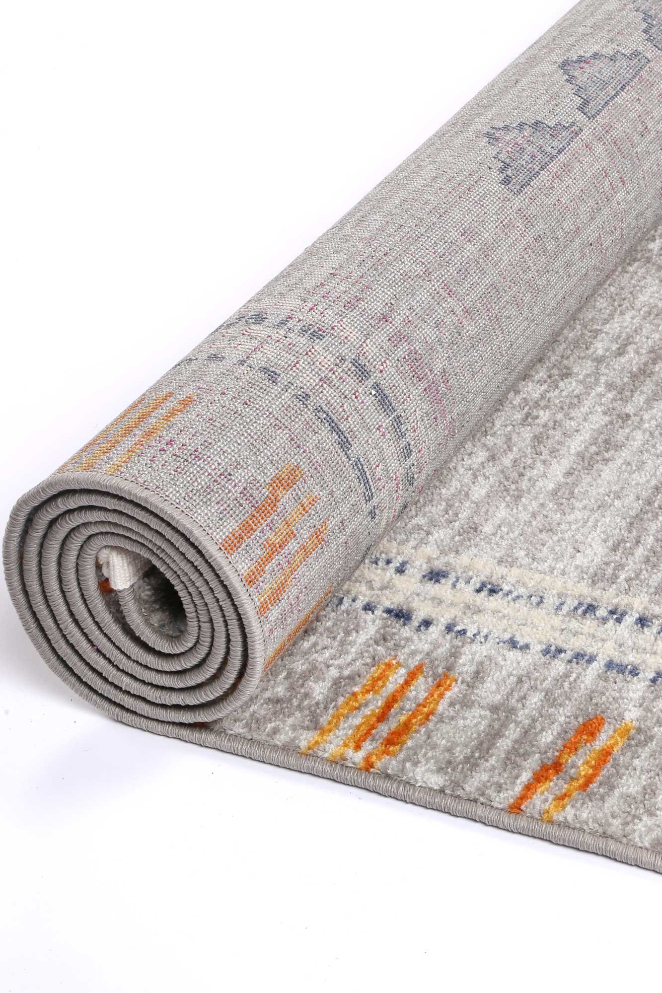 Inca Grey Tribal Pattern Area Rug 200x290cm, ideal for adding playful design to kids rooms.