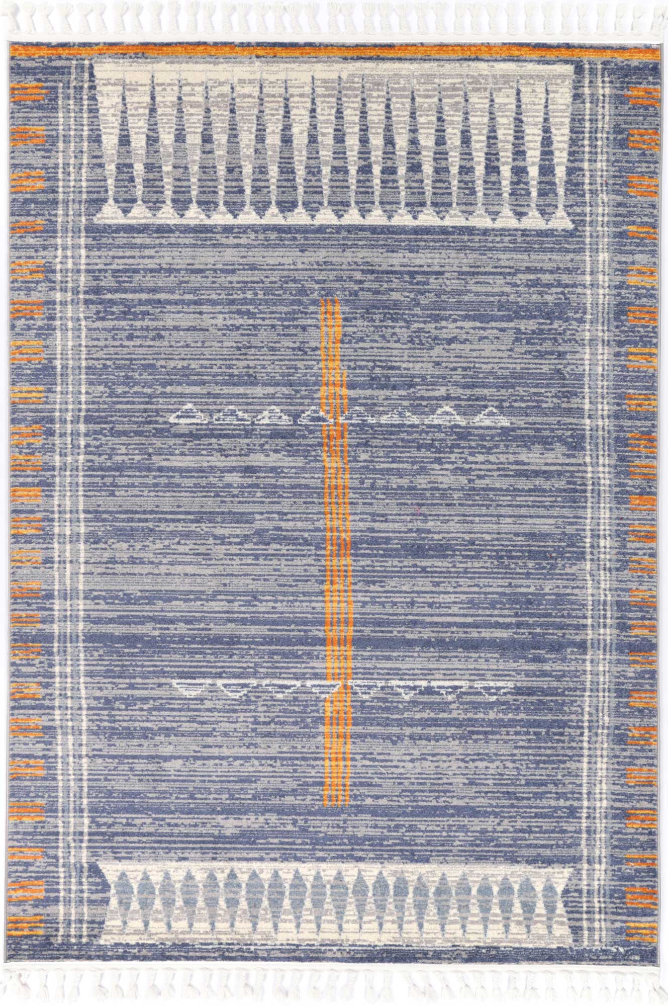 Inca tribal black rug with geometric pattern, 200x290cm, ideal for childrens bedroom decor.