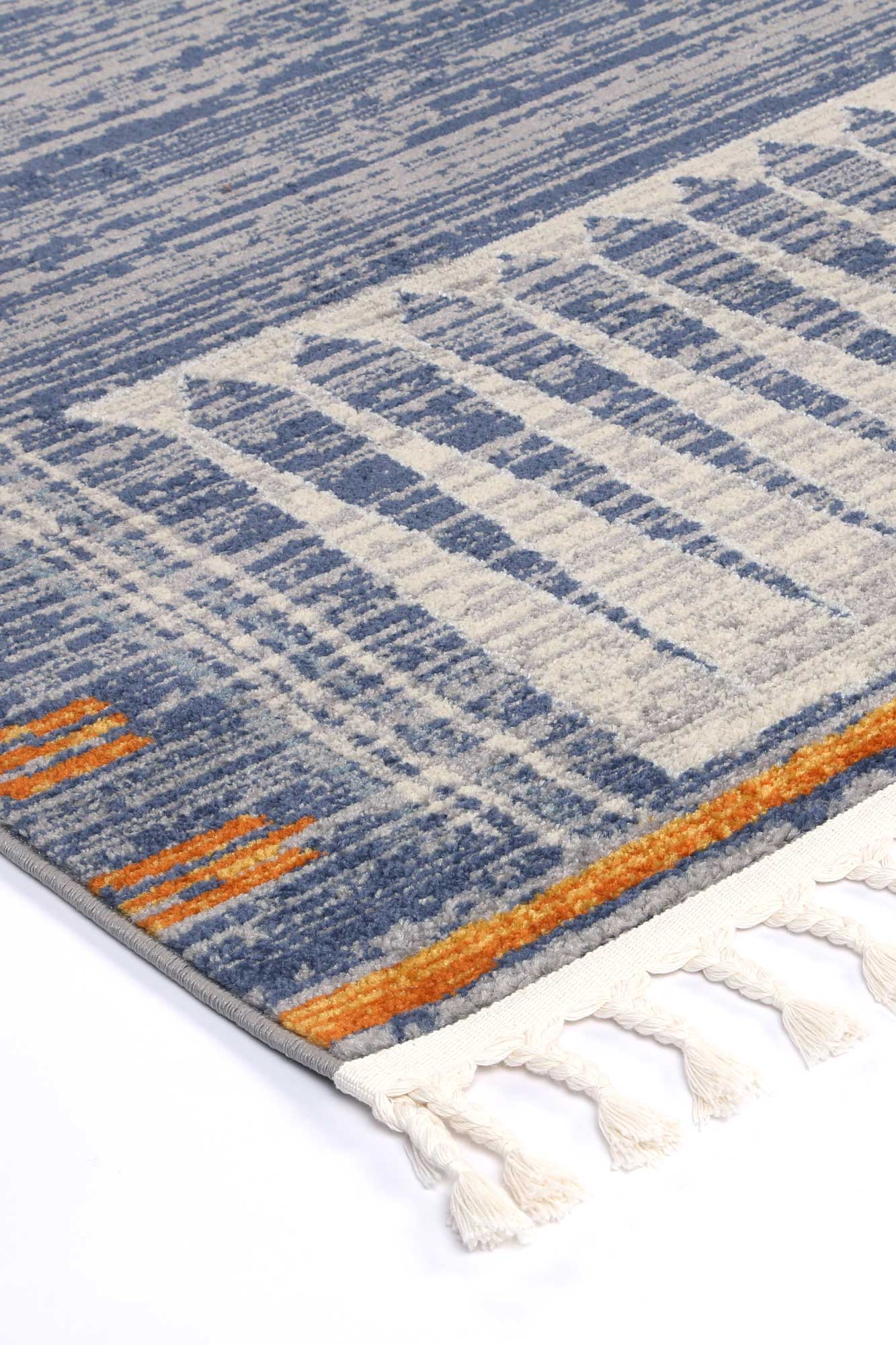 Black Inca tribal rug with geometric pattern, ideal for childrens room, 200x290cm.