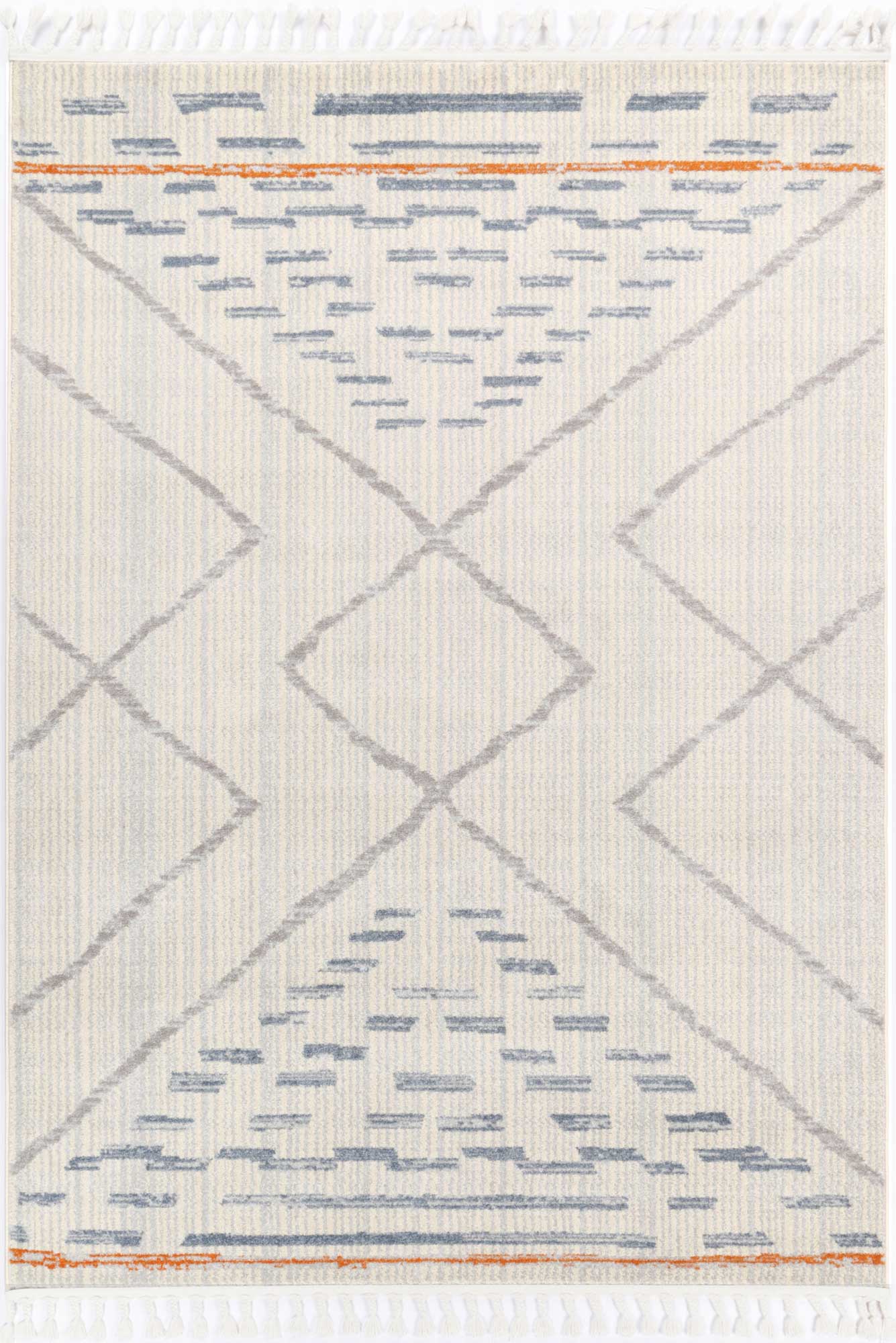 Inca Tribal Grey Area Rug, 200x290 cm, ideal for childrens playrooms with fun tribal design.