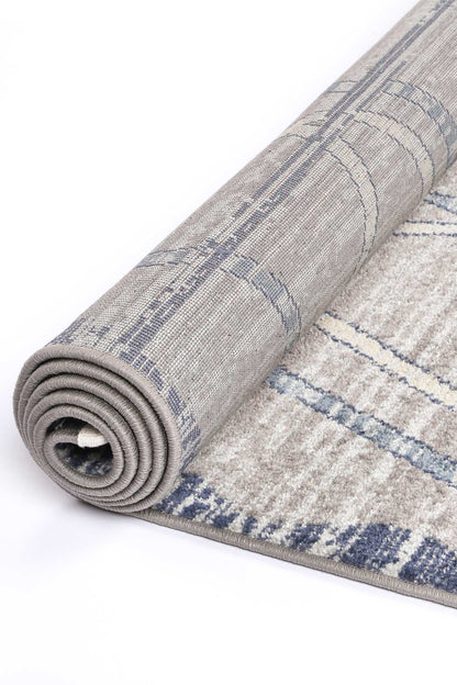 Inca Tribal Grey Area Rug 200x290. Soft and durable rug for childrens playroom decor.