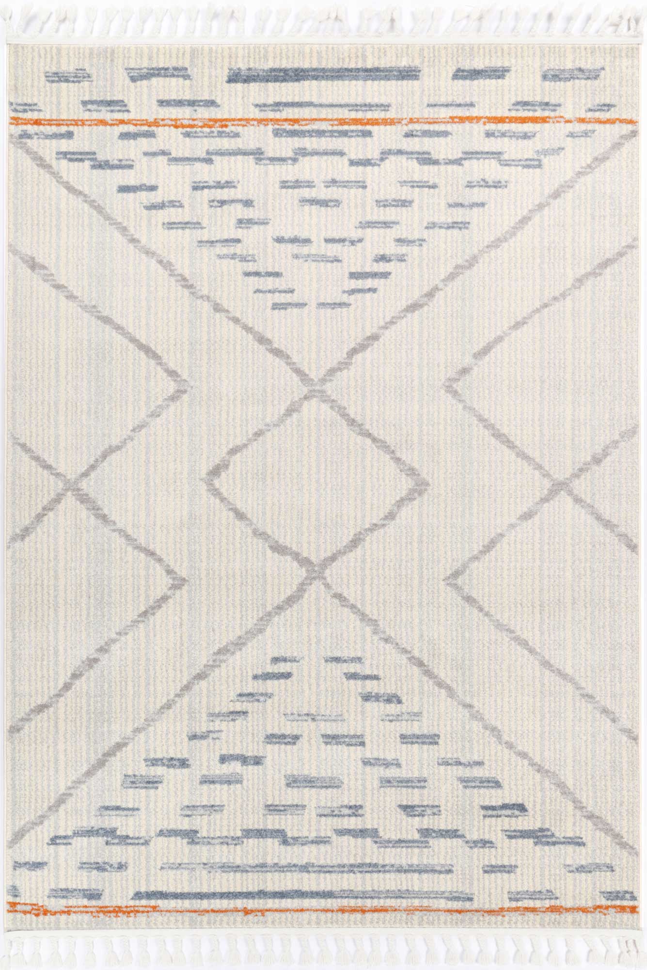 Inca Grey Geometric Tribal Area Rug for Kids Playroom or Bedroom Decor 240x330cm