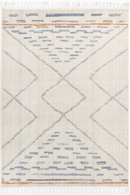 Inca Grey Geometric Tribal Area Rug for Kids Playroom or Bedroom Decor 240x330cm