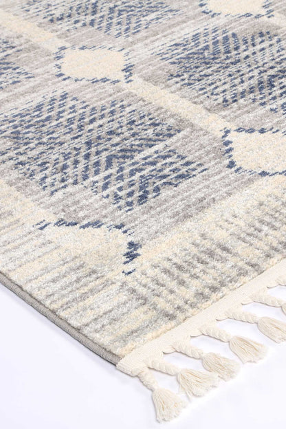 Grey Inca geometric area rug, 240x330cm, adds tribal flair to childrens bedroom or playroom.
