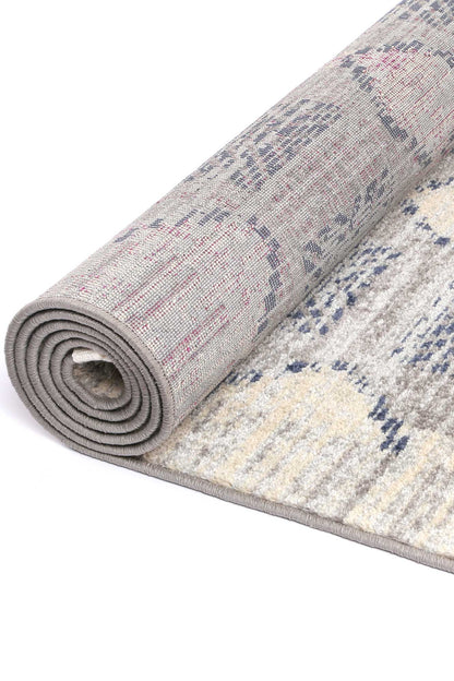 Geometric Inca rug, 240x330cm, ideal for tribal-themed childrens rooms with grey design.