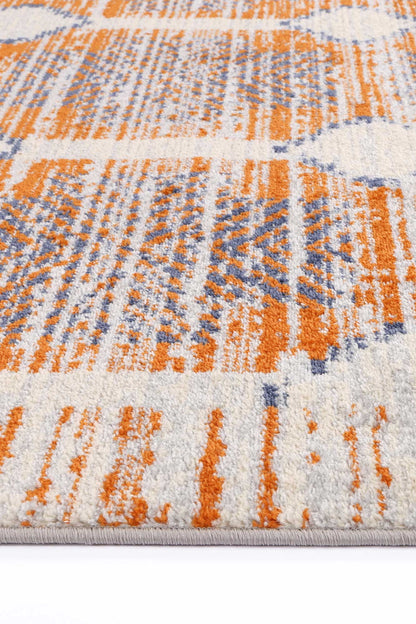 Inca Tribal Rust Area Rug 240x330cm - Geometric design, ideal for kids playrooms.