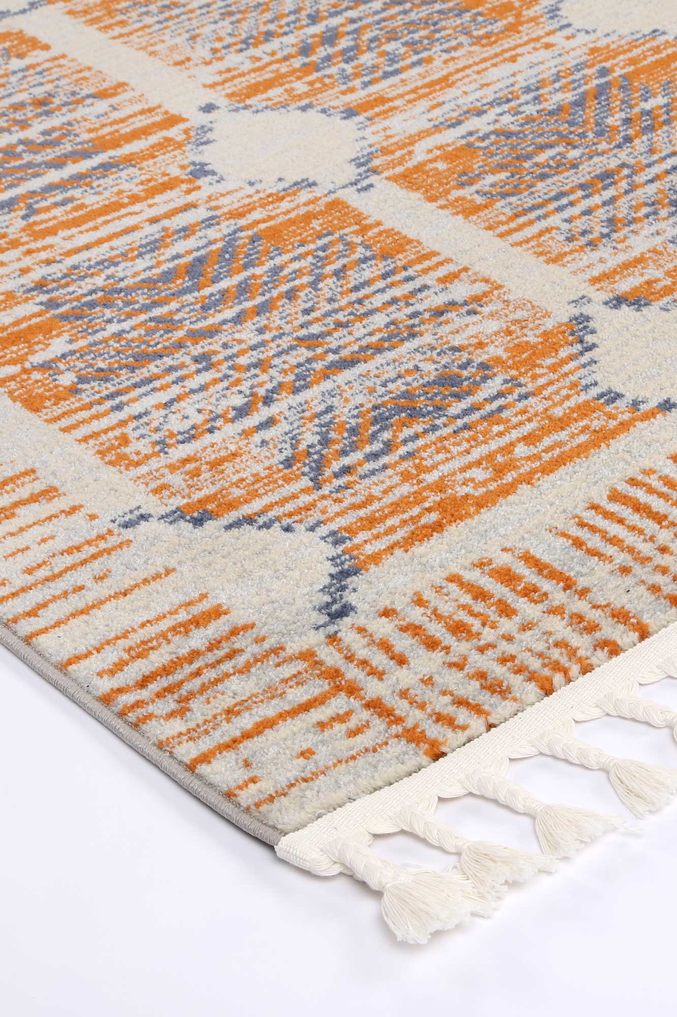 Inca Tribal Rust Area Rug with Kid-Friendly Geometric Design, 240x330cm - Playful and Durable