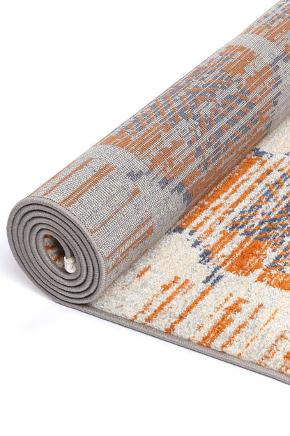 Inca Tribal Rust Area Rug, 240x330cm - Geometric design perfect for kids play area.