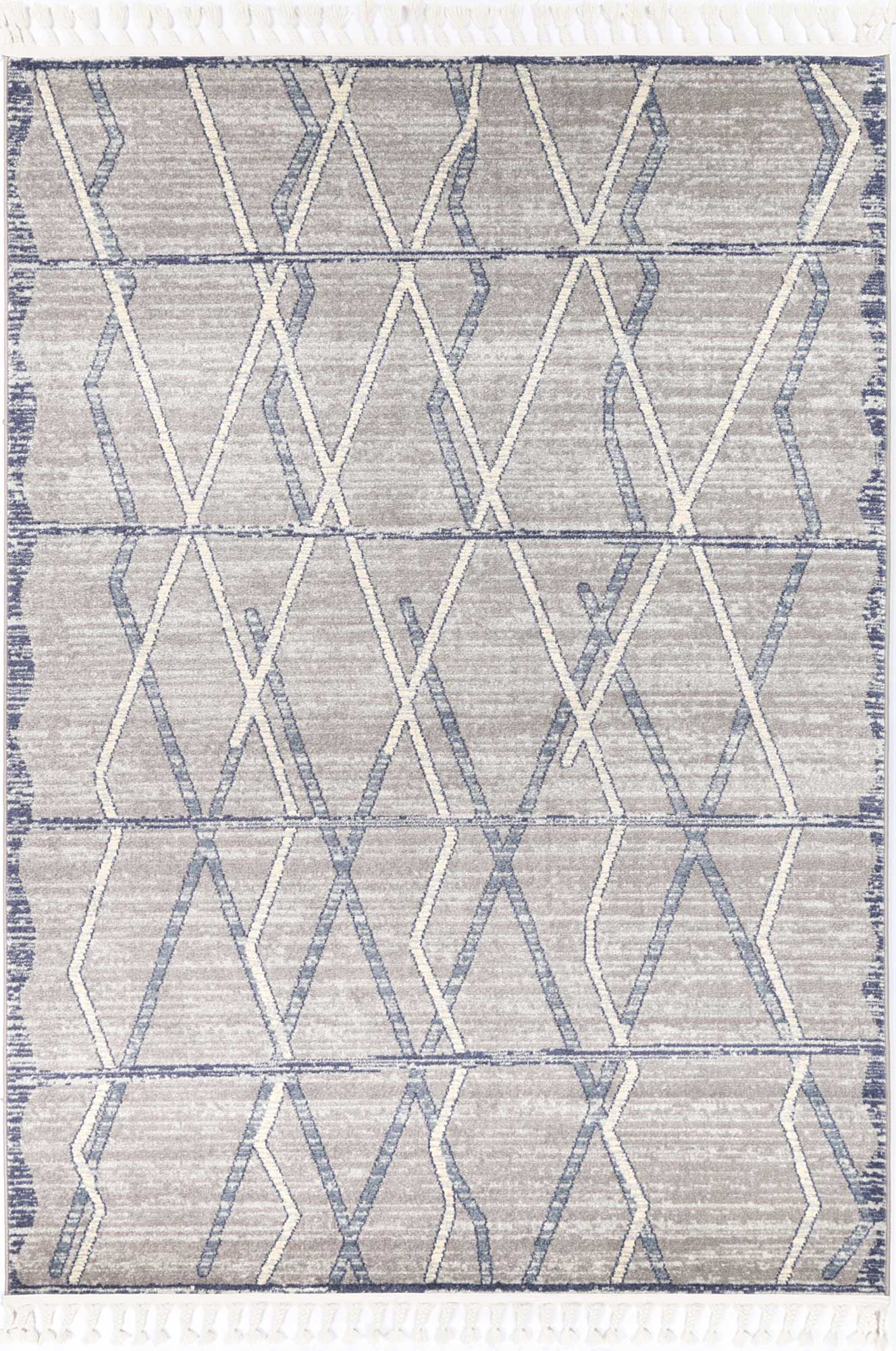 Inca Grey Tribal Pattern Area Rug, 240x330cm, ideal for adding fun to kids playrooms.