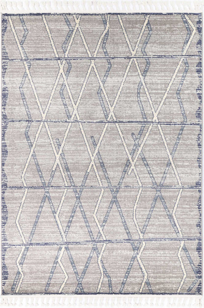 Inca Grey Tribal Pattern Area Rug, 240x330cm, ideal for adding fun to kids playrooms.