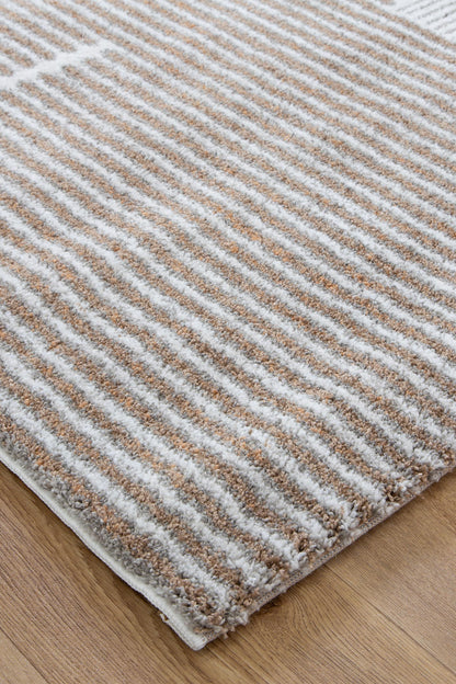 Plush 2cm thick polyester rug, 120x170cm, offers luxurious comfort for childrens bedroom or playroom.